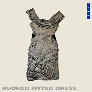 Glamorous and Edgy: Bebe Ruched Fitted Dress